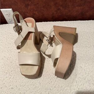 Elegant Cream Platform Sandals